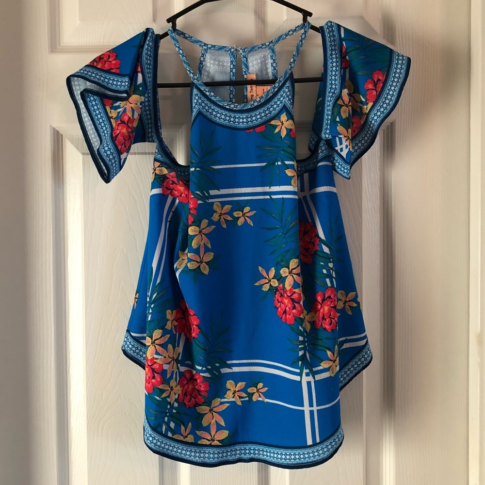 Flying tomato off the shoulder halter top